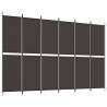 6-Panel Brown Room Divider - Privacy & Versatile Design