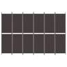 6-Panel Brown Room Divider - Privacy & Versatile Design