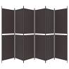 6-Panel Brown Room Divider - Privacy & Versatile Design