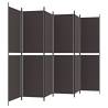 6-Panel Brown Room Divider - Privacy & Versatile Design