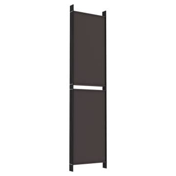 6-Panel Brown Room Divider - Privacy & Versatile Design