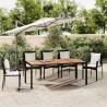 Garden Table with Wooden Top Black Poly Rattan&Solid Wood Acacia Colour black Size 190 x 90 x 75 cm Quantity in Package 1 Material solid acacia wood 