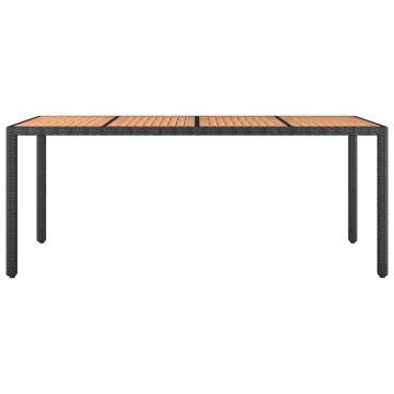 Stylish Garden Table with Wooden Top - Durable & Weather Resistant