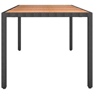 Stylish Garden Table with Wooden Top - Durable & Weather Resistant