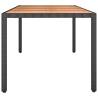 Stylish Garden Table with Wooden Top - Durable & Weather Resistant