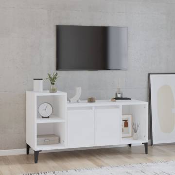 High Gloss White TV Cabinet - Modern Design & Ample Storage