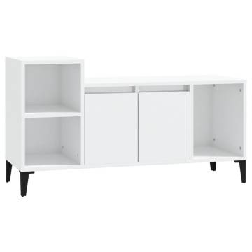 High Gloss White TV Cabinet - Modern Design & Ample Storage