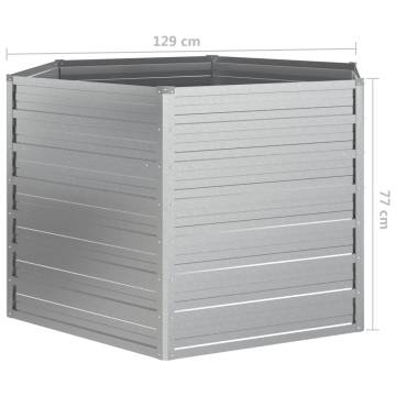 Garden Raised Bed 129x77 cm - Galvanized Steel Planter