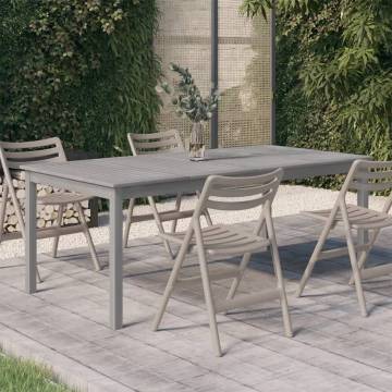 Garden Table Grey 200x100 cm - Solid Wood Acacia