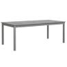 Garden Table Grey 200x100 cm - Solid Wood Acacia