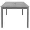 Garden Table Grey 200x100 cm - Solid Wood Acacia