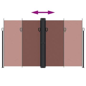 Retractable Side Awning Brown 200x600 cm - Private Oasis