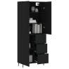 Stylish Highboard Black 69.5x34x180 cm - Hipomarket