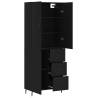 Stylish Highboard Black 69.5x34x180 cm - Hipomarket