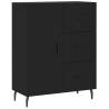 Stylish Highboard Black 69.5x34x180 cm - Hipomarket