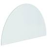 Half Round Fireplace Glass Plate 1000x600mm - HipoMarket