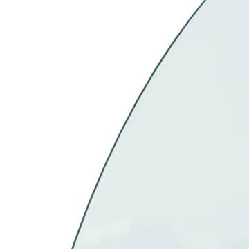 Half Round Fireplace Glass Plate 1000x600mm - HipoMarket