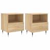 Sonoma Oak Bedside Cabinets - 2 pcs | Stylish & Durable Storage