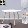 H&S Collection Children's Table 60x41 cm - White & Brown