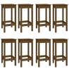 9 Piece Honey Brown Solid Wood Pine Bar Set - Hipomarket