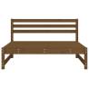 Garden Middle Sofas 2 pcs Honey Brown - Solid Pine Wood