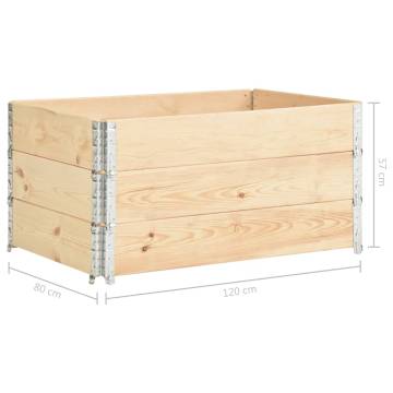 Raised Beds 3 pcs 80x120 cm Solid Pine Wood - Hipomarket