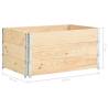 Raised Beds 3 pcs 80x120 cm Solid Pine Wood - Hipomarket