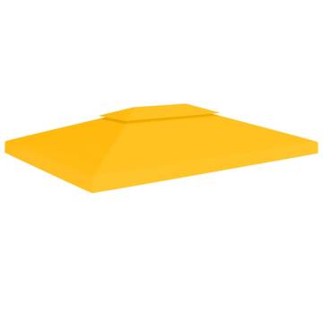 2-Tier Gazebo Top Cover 4x3m - Durable Yellow Canopy