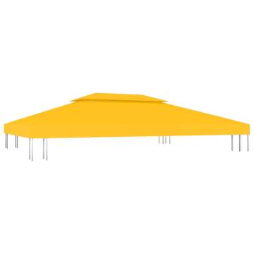 2-Tier Gazebo Top Cover 4x3m - Durable Yellow Canopy