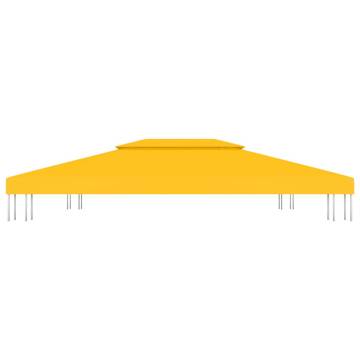 2-Tier Gazebo Top Cover 4x3m - Durable Yellow Canopy