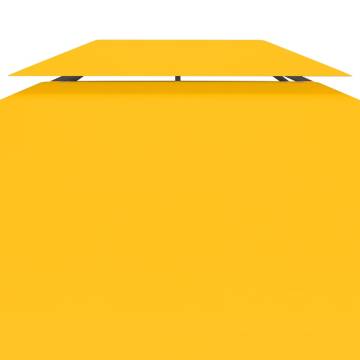 2-Tier Gazebo Top Cover 4x3m - Durable Yellow Canopy