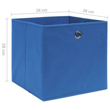 Stylish Blue Storage Boxes - 4 pcs Non-woven Fabric | HipoMarket