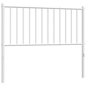 Stylish White Metal Headboard 100 cm - Hipomarket UK