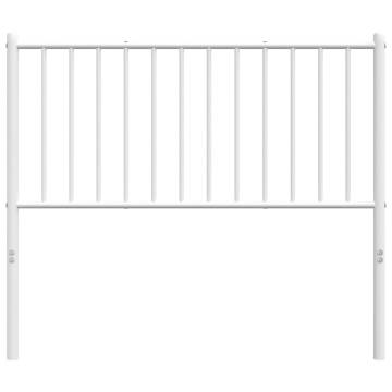 Stylish White Metal Headboard 100 cm - Hipomarket UK