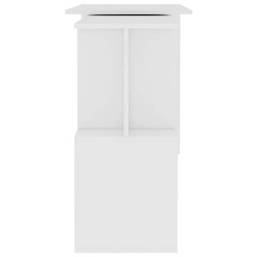 Corner Desk White 200x50 cm | Stylish & Functional Workstation