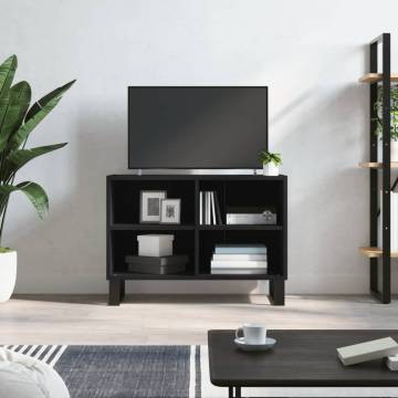 Stylish Black TV Cabinet - 69.5x30x50 cm | Durable Engineered Wood