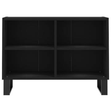 Stylish Black TV Cabinet - 69.5x30x50 cm | Durable Engineered Wood