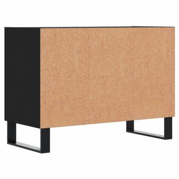 Stylish Black TV Cabinet - 69.5x30x50 cm | Durable Engineered Wood