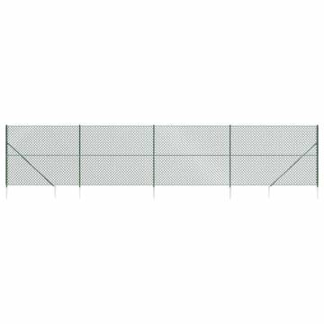 Durable Green Chain Link Fence with Spike Anchors - 1.6x10m