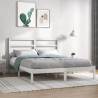 Bed Frame White Solid Wood Pine 140x190 cm Colour white Size 140 x 190 cm 