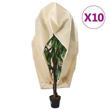 Plant Fleece Covers with Zip - 10 pcs, 2.36x2 m - Hipomarket