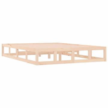 King Size Bed Frame 150x200 cm - Solid Pine Wood | Hipo Market