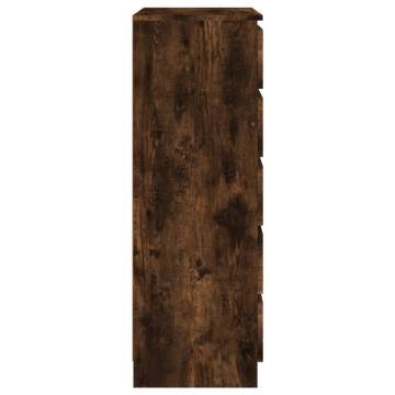 Elegant Smoked Oak Drawer Cabinet - 60x36x103 cm | HipoMarket