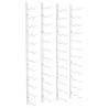 Wall Mounted Wine Rack for 24 Bottles - White Iron 2 pcs