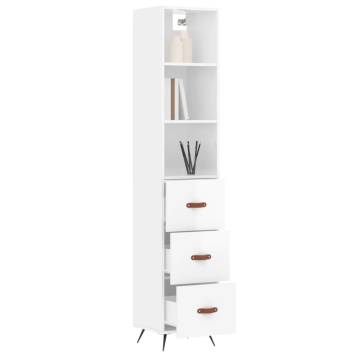 Stylish Highboard High Gloss White - Engineered Wood | HipoMarket