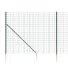 Wire Mesh Fence with Spike Anchors - Green 1.4x10 m