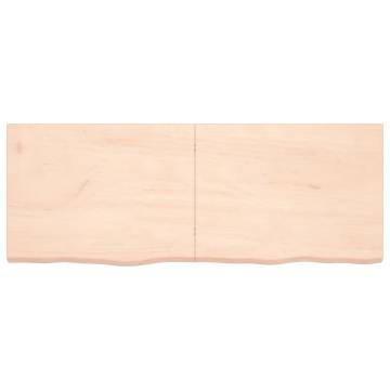 Untreated Solid Wood Bathroom Countertop | 160x60 cm