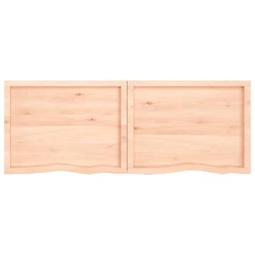 Untreated Solid Wood Bathroom Countertop | 160x60 cm