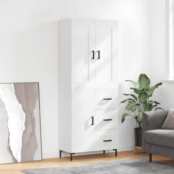 Highboard High Gloss White - Stylish Storage Solution