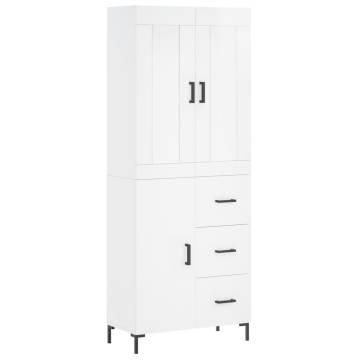 Highboard High Gloss White - Stylish Storage Solution